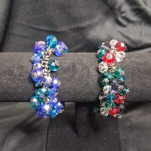 Elegant Multicolor Crystal Bracelet Set